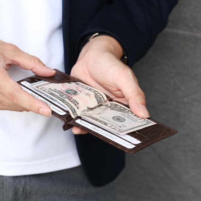 ナイルクロコダイル マネークリップ