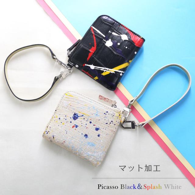 クロコダイル 財布 l字ファスナー マット