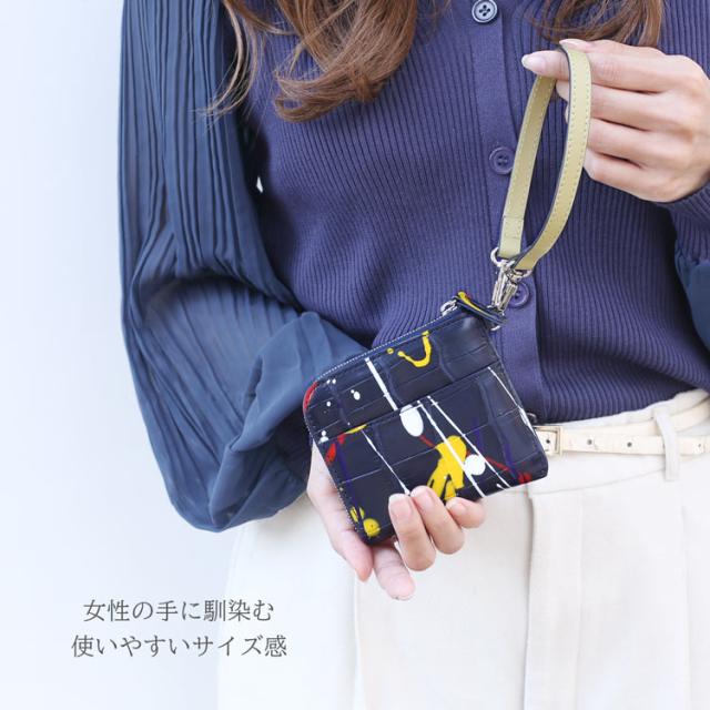 クロコダイル 財布 l字ファスナー レディース 二つ折り財布