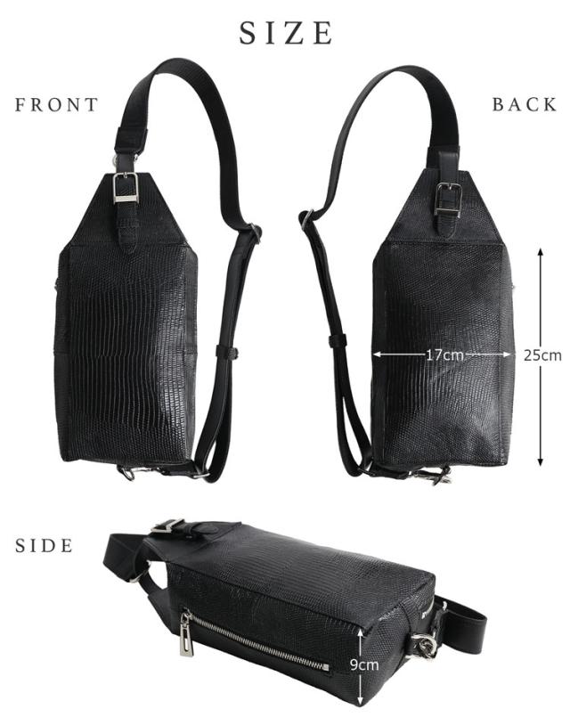 リザード 2wayバッグ ボディバッグ クラッチバッグ 本革 高級 トカゲ レザー バッグ ショルダーバッグ