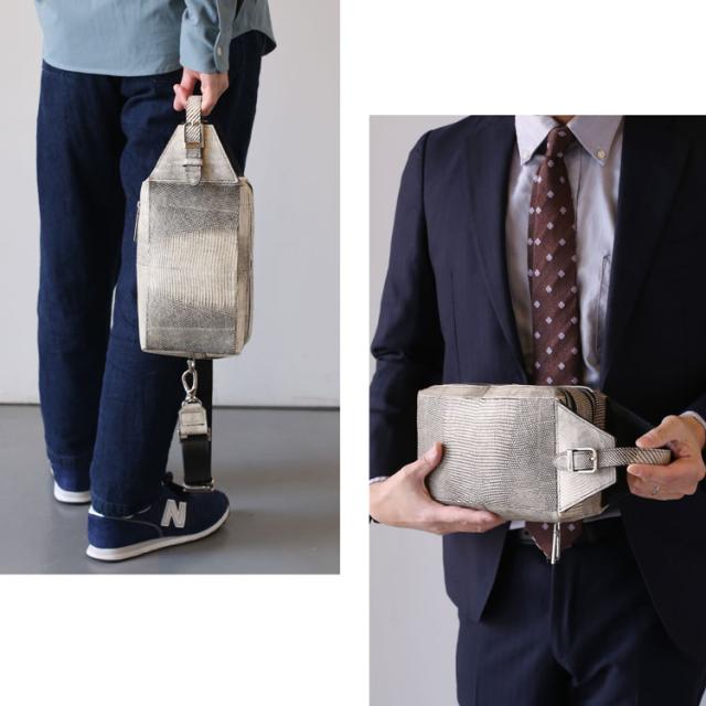 リザード 2wayバッグ ボディバッグ クラッチバッグ 本革 高級 トカゲ レザー バッグ ショルダーバッグ