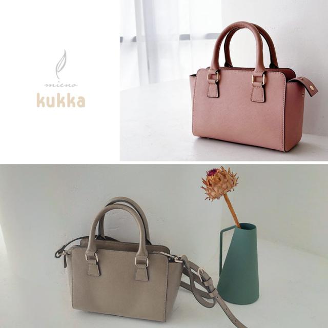 mieno kukka 本革 ハンドバッグ ミニバッグ レディース 置き画