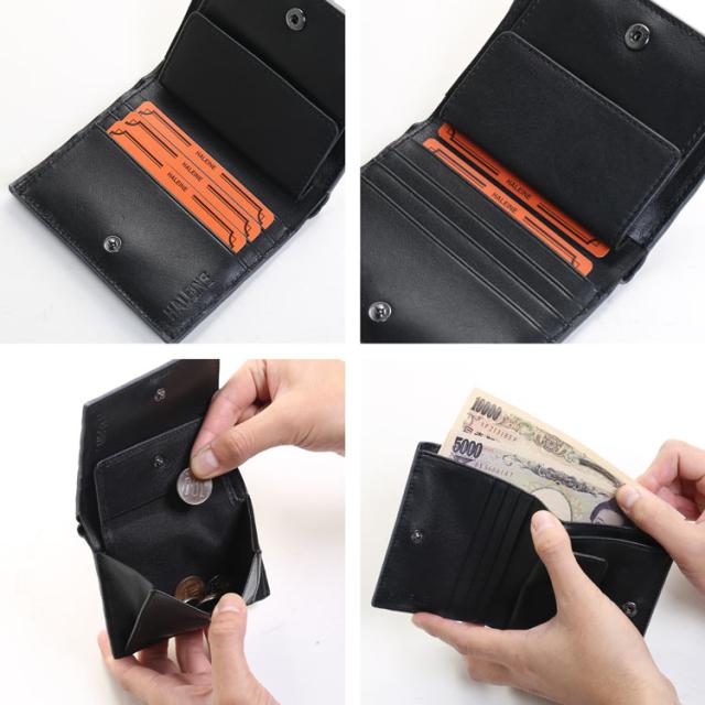 3Dデザイン 牛革 財布 コンパクト財布 2つ折り財布 ミニ財布 立体的 デザイン ダイヤ柄 ダイヤ模様 モード おしゃれ 幾何学