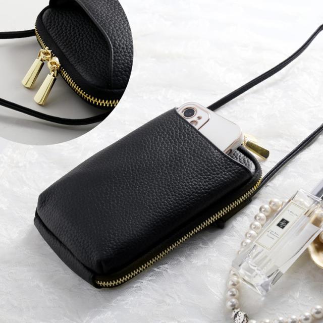 スマホショルダー スマホポーチ かわいい レザー 牛革 本革