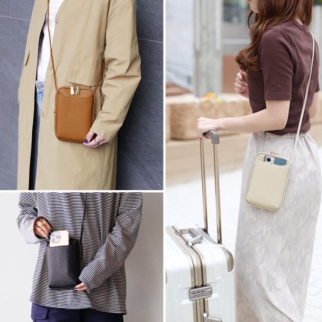 スマホショルダー スマホポーチ かわいい レザー 牛革 本革