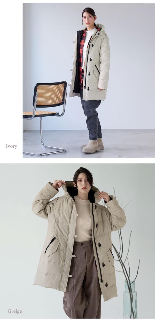 ダウンコート レディース アイボリー 白