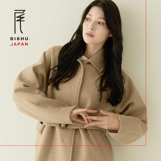 ステンカラーコート 尾州ウール ウールコート 上質