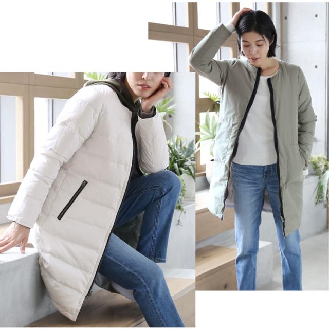 ダウンコート リバーシブル アウター