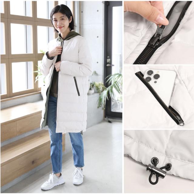 ダウンコート ディテール 2way