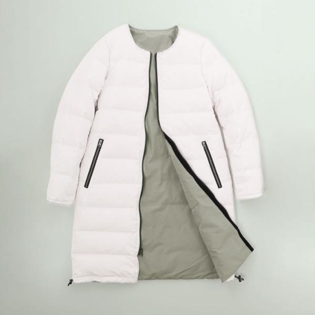 ダウンコート リバーシブル 2way 白 アイボリー