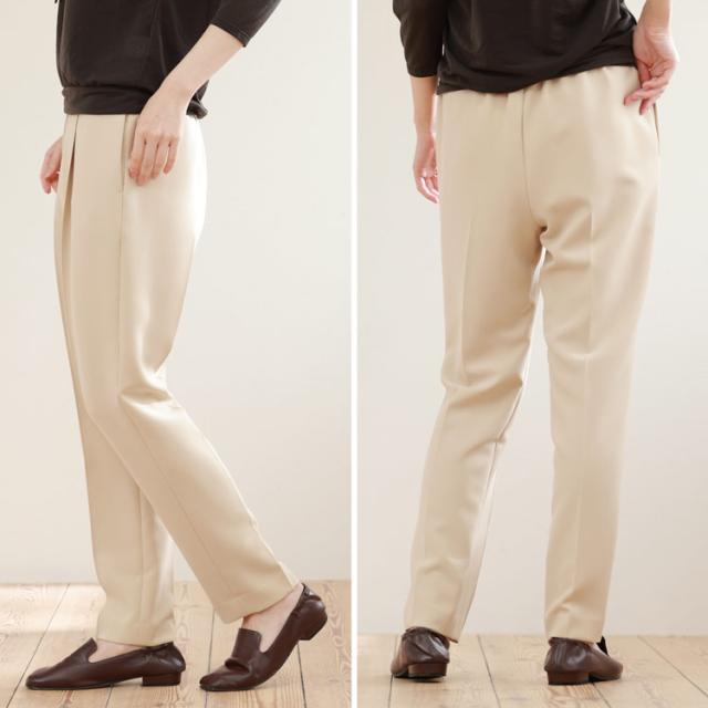 きれいめ 大きいサイズ スラックス ダブルクロス