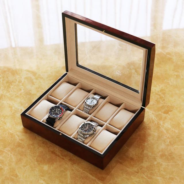 腕時計 収納ケース 10本 木製 時計 ディスプレイ 保管 コレクション