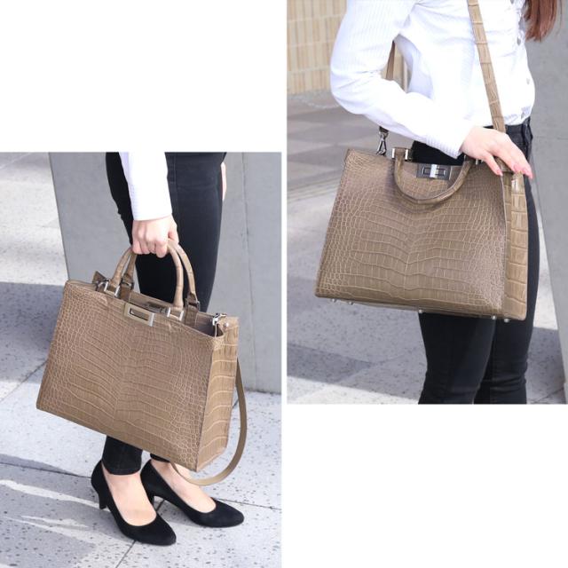 スモールクロコダイル2WAYトートバッグ