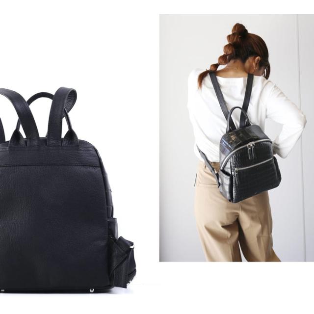 クロコダイル マット 加工 リュック 2WAY レディース バッグ 耐久性