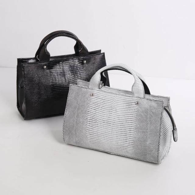 リザード 2wayバッグ ハンドバッグ ショルダーバッグ 本革 高級 トカゲ レザー バッグ