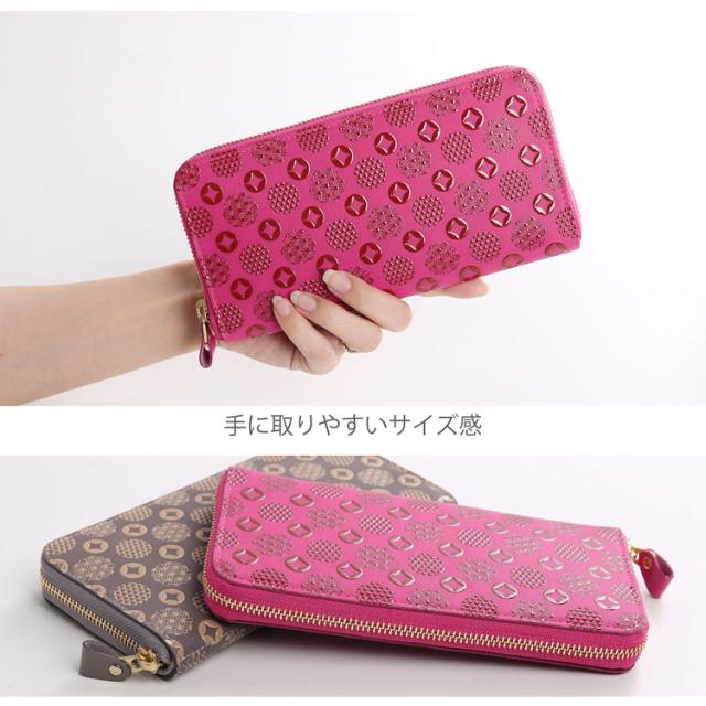 印伝 本革 ラウンドファスナー