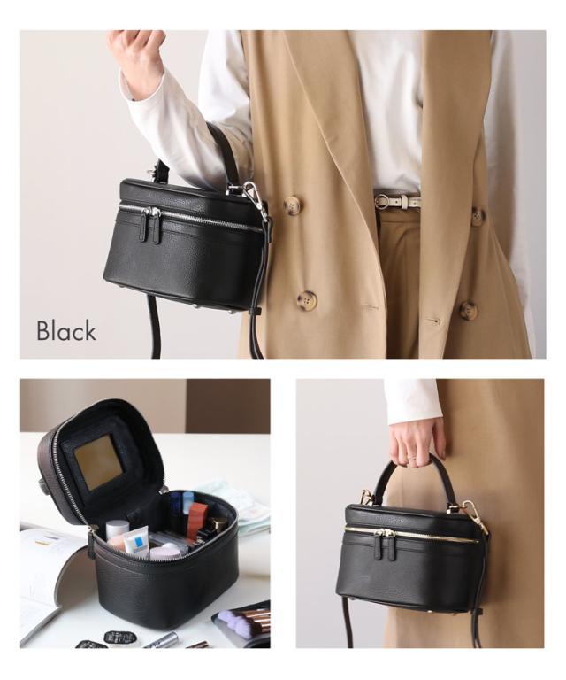 あおりポケット 牛革 2way ハンドバッグ