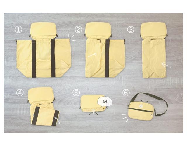 kaksi ショルダーバッグ ポーチ 折りたたみ トートバッグ