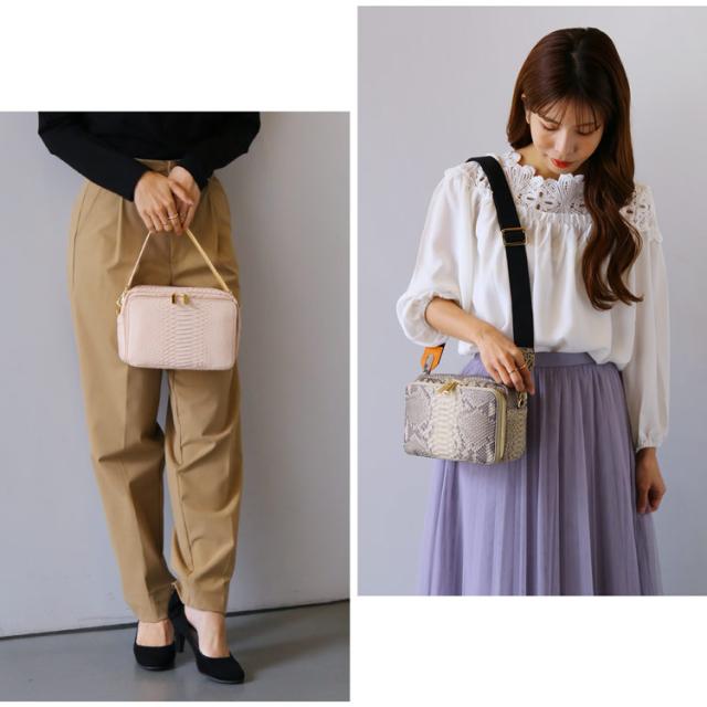 パイソン ショルダーバッグ レディース 小さめ