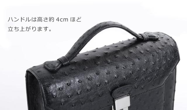 オーストリッチ 日本製 セカンドバッグ ダイヤルロック フルポイント