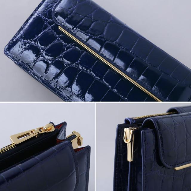 クロコダイル スマホが入る お財布 ショルダーバッグ