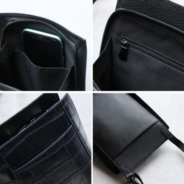 クロコダイルショルダーバッグの内装