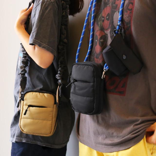 ミニショルダーバッグ スマホポーチ 中綿 ミニバッグ