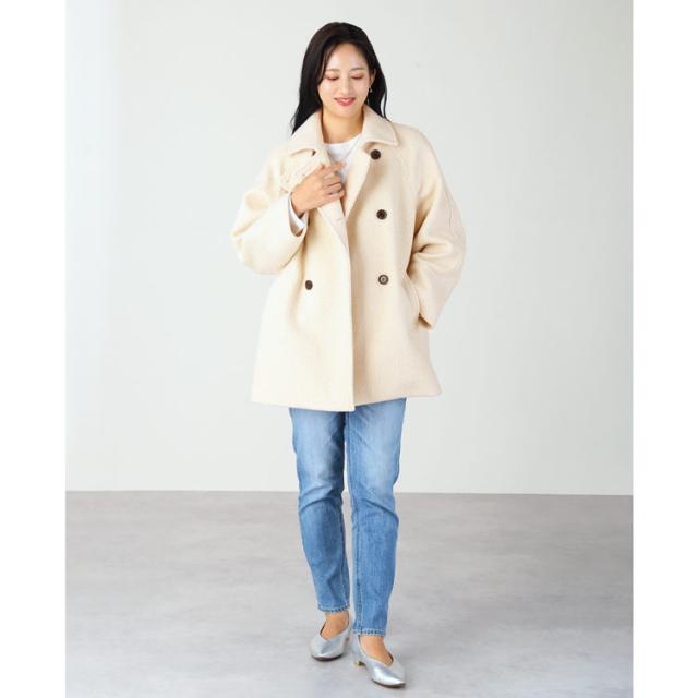 Filomo フィローモ スタンドカラー コート ショート丈 ウールタッチ