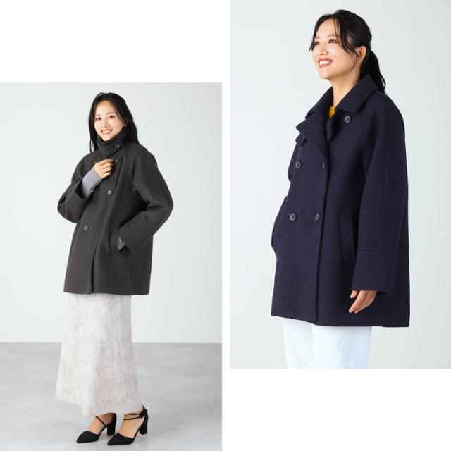 Filomo フィローモ スタンドカラー コート ショート丈 ウールタッチ