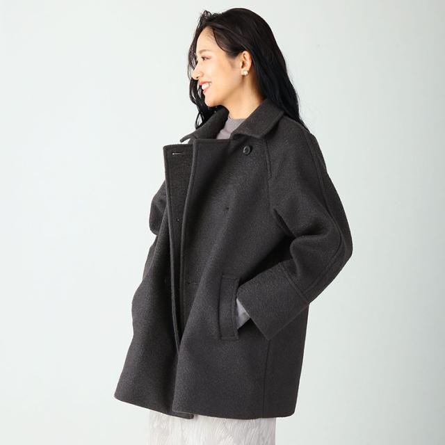 Filomo フィローモ スタンドカラー コート ショート丈 ウールタッチ