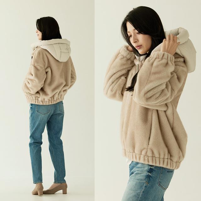 ファージャケット エコファー ふわふわ 軽量