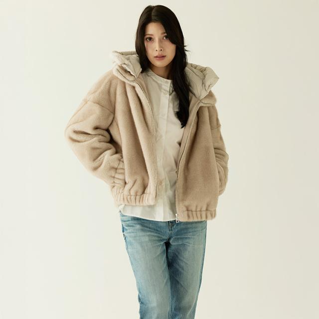 ファージャケット エコファー ふわふわ