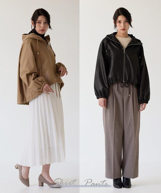 レザージャケット フード付き 軽量