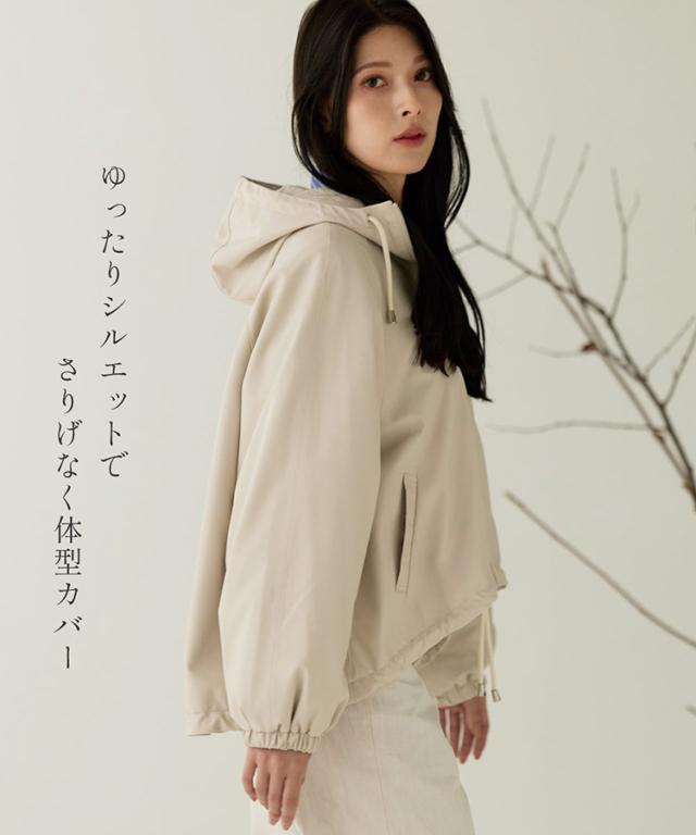 ゆったり ジャケット ラム レザー フード付き