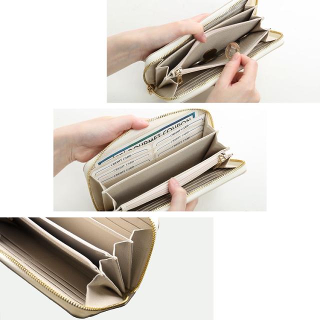 ヒマラヤクロコダイル 長財布 ラウンドファスナー ゴールドファスナー 白 鰐革 財布 ヒマラヤ