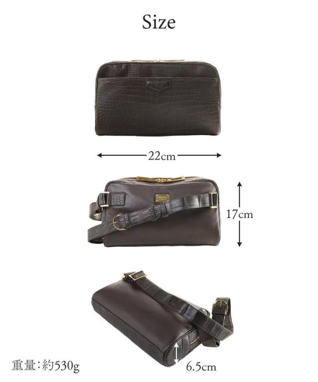 クロコダイル斜めがけバッグ