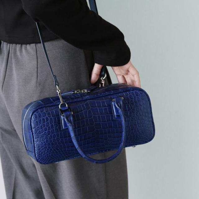 クロコダイル マット加工 2way ショルダーバッグ