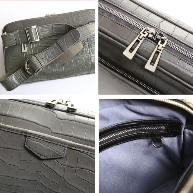 クロコダイル ボディバッグ