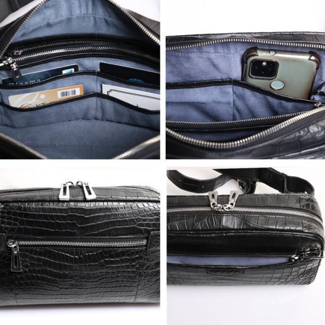 クロコダイル ボディバッグ