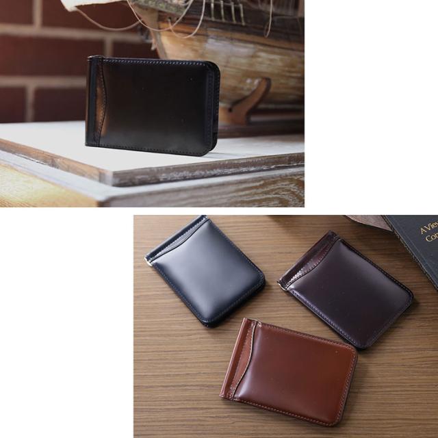 コードバン マネークリップ メンズ 財布 メンズ財布 折り財布