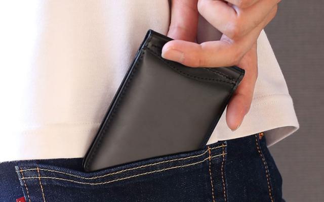 コードバン マネークリップ メンズ 財布 メンズ財布 折り財布