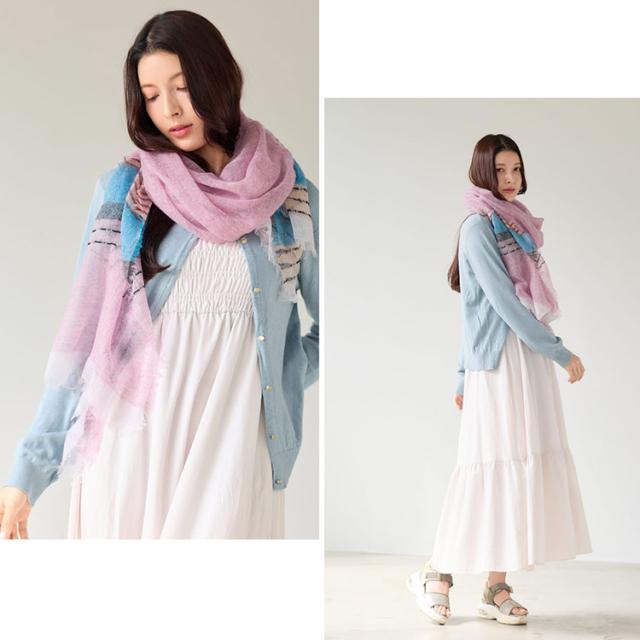 カシミヤ ストール レディース アルバスカシミヤ100％ ピンク (02000347r)