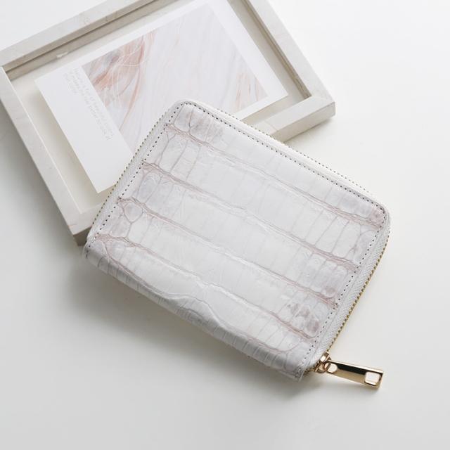 ヒマラヤクロコダイル マット ラウンドファスナー 多機能財布 オーガナイザー カードケース
