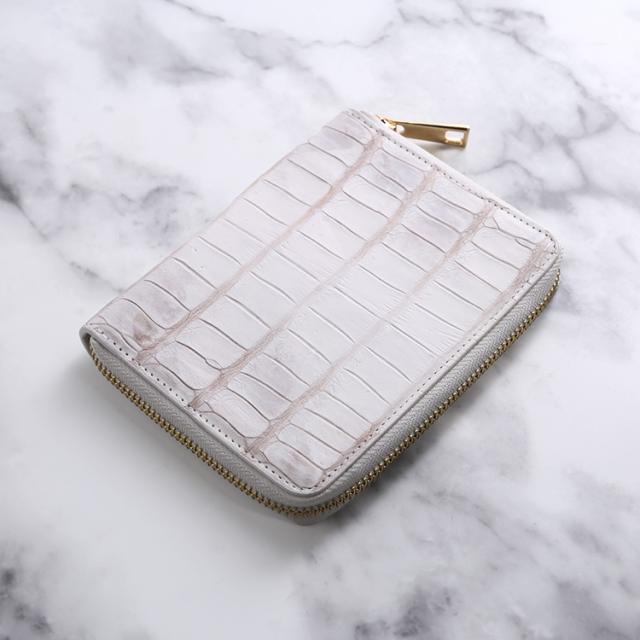 ヒマラヤクロコダイル マット ラウンドファスナー 多機能財布 オーガナイザー カードケース