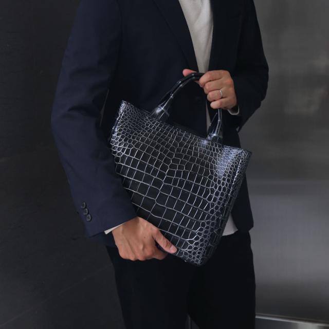 日本製クロコダイルトートバッグ