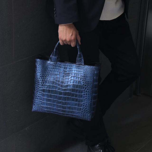 日本製クロコダイルトートバッグ