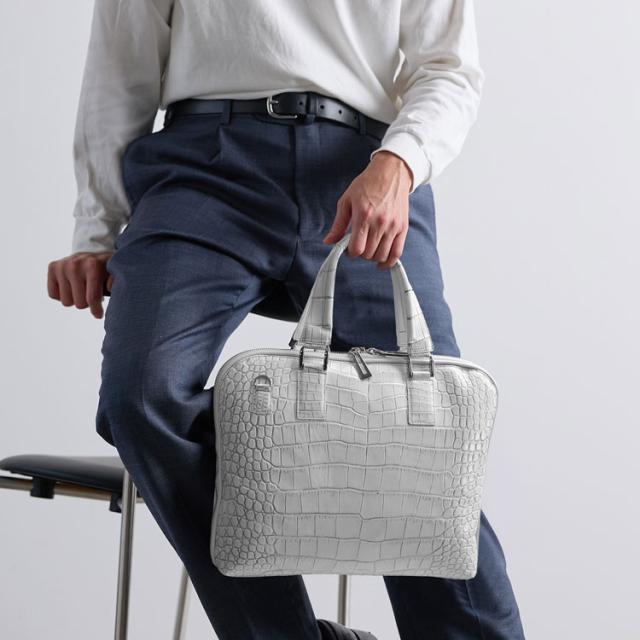 日本製クロコダイルビジネスバッグ