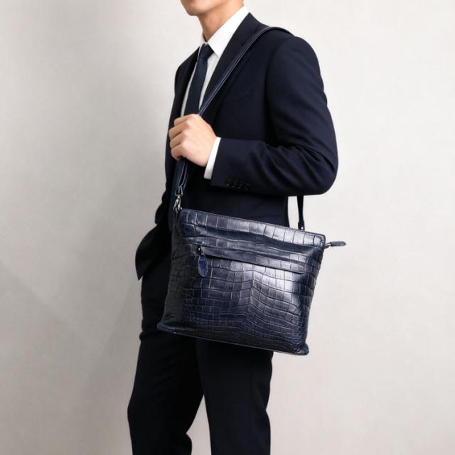 ナイルクロコダイル ショルダーバッグ