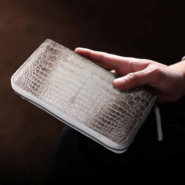 ヒマラヤクロコダイルラウンドファスナー長財布