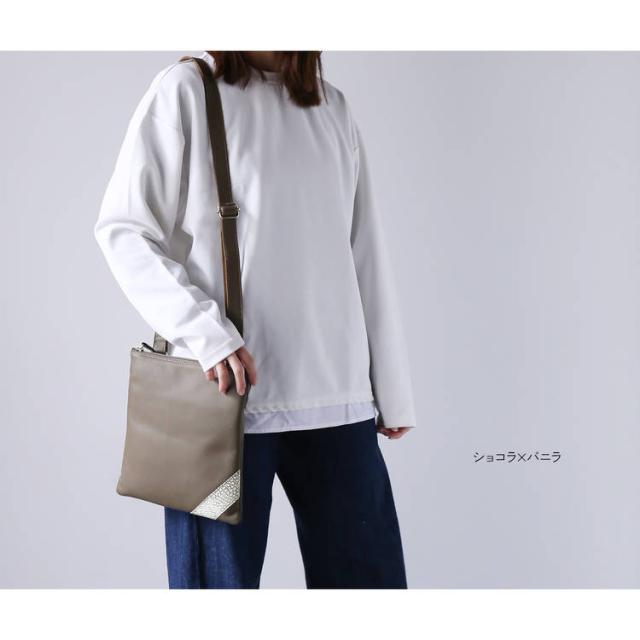 Jamale牛革＆クロコダイルショルダーバッグ日本製